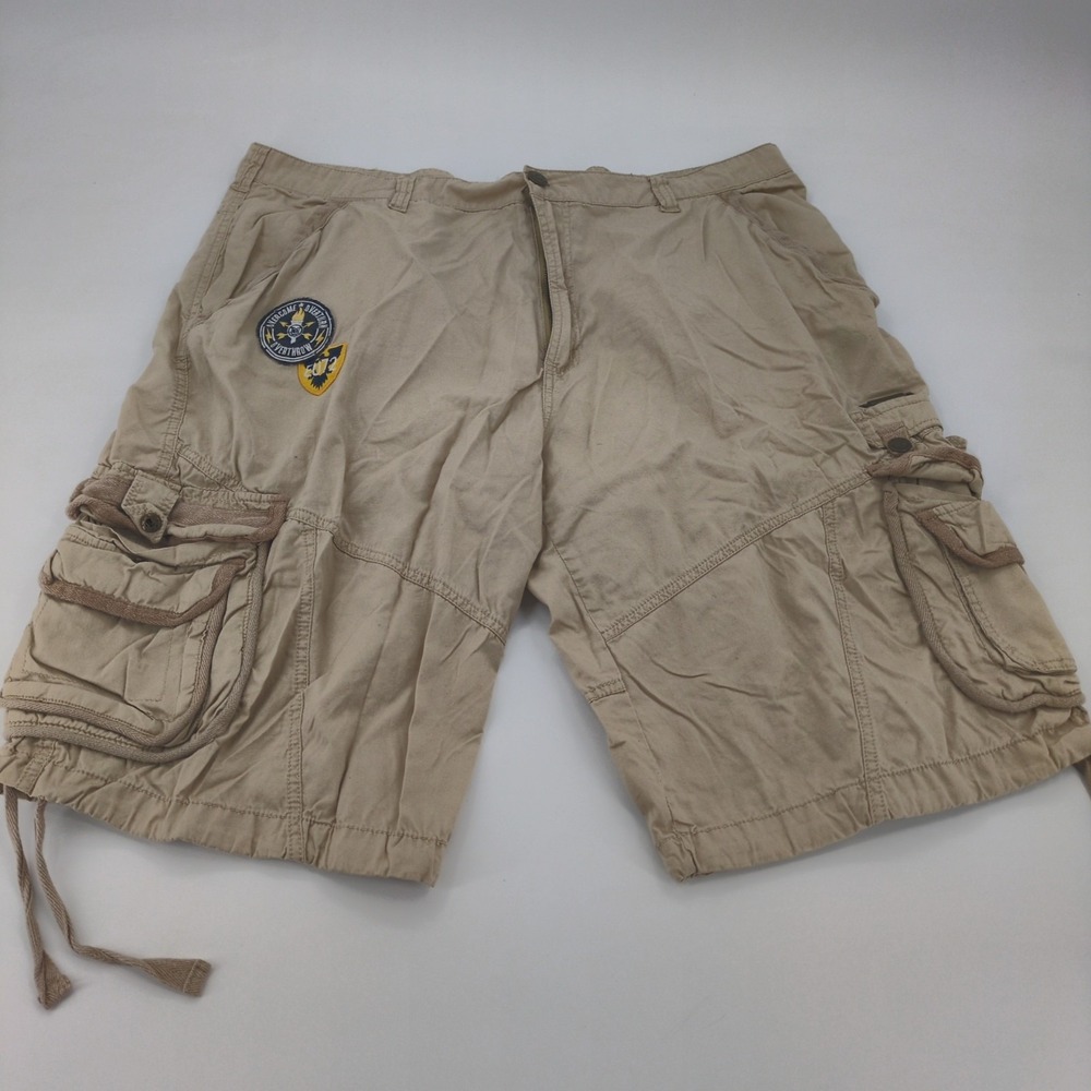 Ecko Unlimited Beige Cargo Shorts for Men